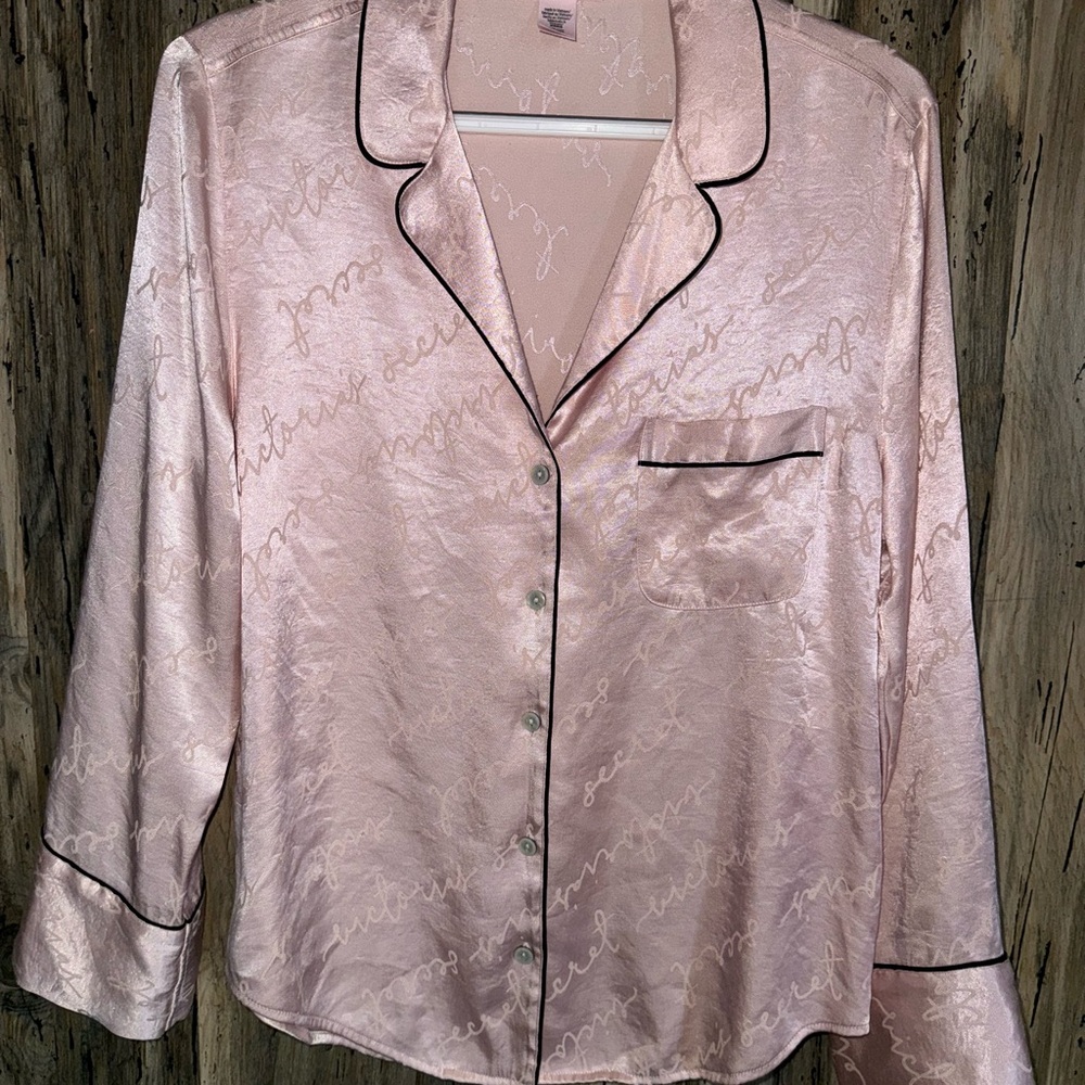 SET Victoria's Secret Light Pink Satin Pajama